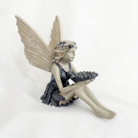 1pc Miniature Fairy Resin Statue, Resin Craft For Garden Yard Outdoor Indoor Lawn Porch Balcony Patio Decor