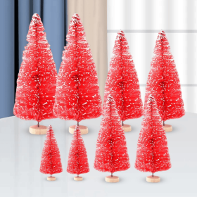 8 Pieces Mini Artificial Christmas Trees For Fairy Garden DIY Christmas Crafts (Option: 8Pieces)