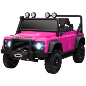 Electric Car For Remote Control, Dual Motors, Spring Suspension, LED Lights (Color: Pink)