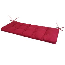 1Pc Bench Seat Cushion For Indoor Outdoor Furniture Water-Resistant Or Non-Water-Resistant Options 8CM Or 10CM 51.18 X 19.68IN For Garden Patio B (Option: Normal 8CM Red)