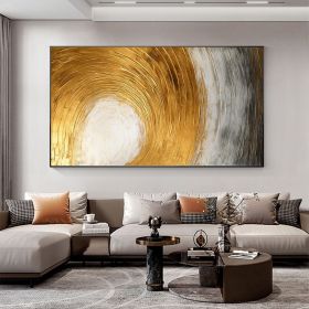 Hand Painted Oil Painting Abstract Gold Texture Oil Painting on Canvas Original Minimalist Art Golden Decor Custom Painting Living Room Home Deco (Style: 01, size: 150X220cm)