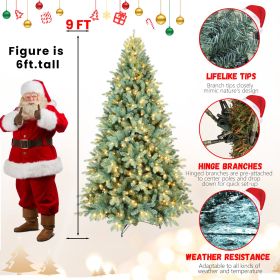 PE, PVC Christmas Tree, Christmas Decorations, With Lights (Option: 9ft)